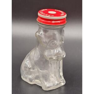 Armstrong Dog Soap Bubbles Jar Vintage 50s Creamy Lime House of Lowell Ohio